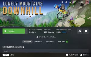 100 Stunden Spielzeit Lonely Mountains: Downhill auf Steam